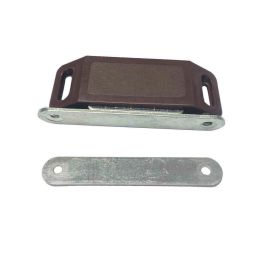 Edm Imán para puerta de armario marrón (2 piezas) 75 x 15 x 24 mm