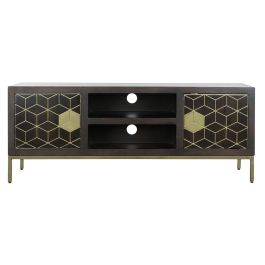 Mueble Tv Moderno DKD Home Decor Marron Dorado 40 x 55 x 140 cm