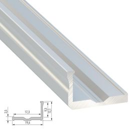 Perfil Aluminio Tipo F 2,02M - Bruto
