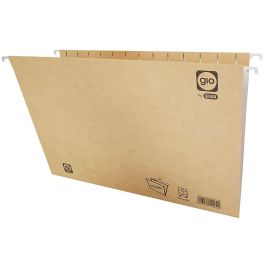 Gio Carpeta Colgante Visor Superior Cristal Kraft Bicolor Cartulina Folio Con Etiquetas -25U-