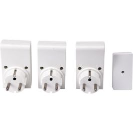Kit 3 enchufes con mando a distancia + Mando a distancia - GAO - 230 V - Blanco Kit 3 enchufes con mando a distancia + Mando a distancia - GAO - 230 V - Blanco