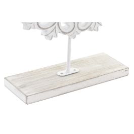 DKD Home Decor Set 4 Piezas Decoración Estilo Shabby Blanco Marron 7 x 37 x 29 cm