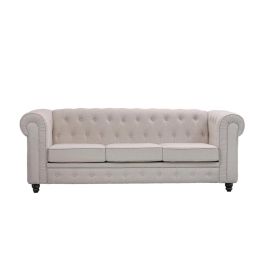 DKD Home Decor Sofá Tradicional Crema Negro 209 x 84 x 76 cm Precio: 574.79000018. SKU: B1AMGKY775