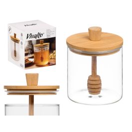 Vivalto Mielera de Borosilicato con Mango y Tapa de Bambú 500 ml Transparente 9x11x9 cm (24 Unidades) Precio: 65.94999972. SKU: B1AP5XE9LZ