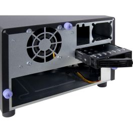 Inter-Tech SC-2100 Mini ITX Torre SFF PC Negra de Acero para Placas Base Mini-ITX, Sin Fuente Alimentación