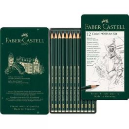 Lapiz De Grafito Faber-Castell 9000 Estuche Metal De 12 Surtidos (8B, 7B, 6B, 5B, 4B, 3B, 2B, B, Hb, F, H, 2H) (Set de 5) Precio: 73.9899996. SKU: B15YN87TFH