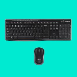 Logitech MK270 Combo Inalámbrico: Teclado QWERTZ Suizo y Ratón Óptico - Negro, Resistente a Derrames