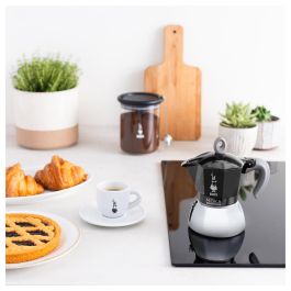 Bialetti MOKA 2TZ Induction Cafetera Italiana Negra para 2 Tazas Aluminio Inducción
