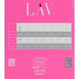 Lav Set 6 Copas Vino Blanco 200 cc 6x6x16 cm (4 Cajas)