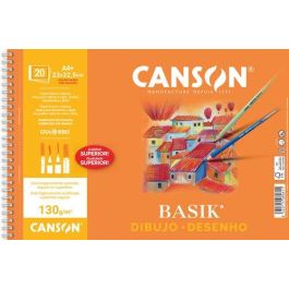 Bloc De Dibujo Guarro-Canson Basik Con Espiral Liso Con Recuadro A4+ 130G 20H (Set de 10) Precio: 44.9499996. SKU: B1559FJ52E