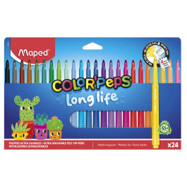 Maped Color'Peps Long Life Rotulador Lavable Punta Media Caja 24 Unidades Colores Surtidos Precio: 7.49999987. SKU: B1FXGPFSDK