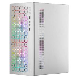 Mars Gaming Caja Gaming Minitorre MC-CORE Blanca con Iluminación RGB y Diseño Frontal Mesh