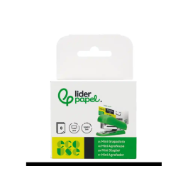 Liderpapel Grapadora Ecouse Mini, Capacidad 12 Hojas, 100% Plástico Reciclado, Incluye 1000 Grapas 26/6