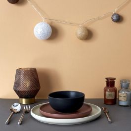 Home Deco Factory Guirnalda de Luces 10 LED con Bolas de Diferentes Medidas para Decoración