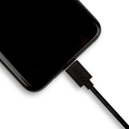 Veho Cable USB-A a USB-C Pebble 0.2m Negro - Carga y Sincronización Rápida con Acabado Tacton Duradero