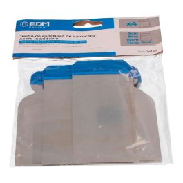 Edm Juego de espátulas de carrocero acero inoxidable 5cm, 8cm, 10cm, 12cm