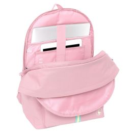 El Ganso Basics Mochila Doble para Portátil 15.6" con USB Rosa 31x44x18 cm