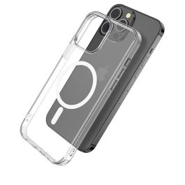 eSTUFF Funda Híbrida Magnética BERLIN Compatible con MagSafe para iPhone 14 Pro Max - Transparente