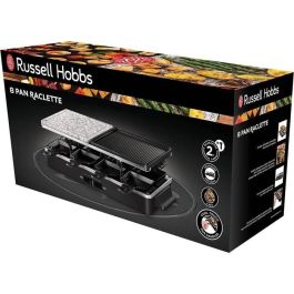 Russell Hobbs 26280-56 MULTI RACLETTE 3 EN 1, Raclette, Crepera y Plancha para 8 Personas, Acero Inoxidable y Piedra