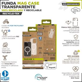 Muvit Funda Recycletek Magsafe para iPhone 15, material reciclado y reciclable Muvit Funda Recycletek Magsafe para iPhone 15, material reciclado y reciclable