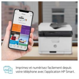 HP 179fnw Impresora Multifunción Láser Color Wi-Fi, Imprime, Escanea, Copia, Fax, Compacta, Móvil, Alta Calidad Color