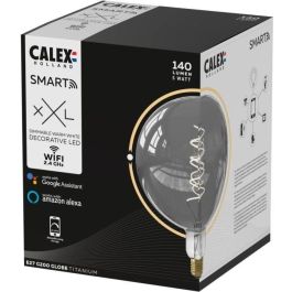 Calex CAL8712879147091 Bombilla LED E27 G200 SMART Regulable 5W 130lm 2100K Titanio