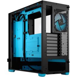 Fractal Design Pop Air RGB Cyan Core TG Clear Tint Torre PC, ATX, micro ATX, Mini-ITX, Cristal Templado, Negro/Cian