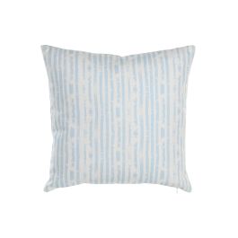 DKD Home Decor Cojín Decorativo Mediterráneo Colección Sea Breeze Rayas Blanco Azul Poliéster 45x45x15 cm con Cremallera