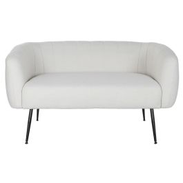 Sofa Scandi DKD Home Decor Greige Negro 75 x 73 x 129 cm