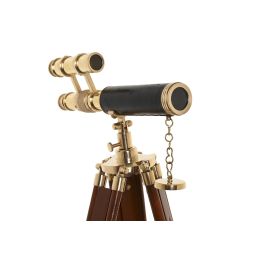 DKD Home Decor Telescopio Dorado Marron Laton Mango 24 x 34 x 17 cm