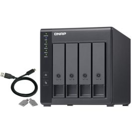 QNAP TR-004 Caja de Expansión RAID DAS para PC/NAS 4 Bahías 3.5"/2.5" USB 3.2 Gen 1 Tipo-C con Soporte RAID Torre