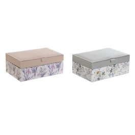 Joyero Tradicional DKD Home Decor Lila Gris 12.5 x 7.5 x 18 cm (2 Unidades) Precio: 28.49999999. SKU: B1E9LKMBFF