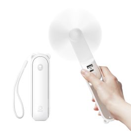 Jisulife Life 8 Plus Ventilador Portátil Multifunción Mini Ligero con Linterna y Powerbank 4500mAh, hasta 46h Autonomía, USB-C Jisulife Life 8 Plus Ventilador Portátil Multifunción Mini Ligero con Linterna y Powerbank 4500mAh, hasta 46h Autonomía, USB-C