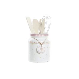 Bote Utensilios Shabby DKD Home Decor Rosa Blanco 12 x 22 x 12 cm Set de 5 Precio: 11.58999952. SKU: S3036927