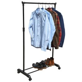 DAY Perchero Barra Ajustable Negro con Ruedas 81x42x100-170 cm Precio: 14.49999991. SKU: B192AGY8HM
