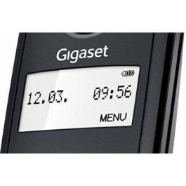 Gigaset Teléfono Inalámbrico A116 Negro S30852-H2801-R101 con Agenda para 50 Contactos y Pantalla Monocromo 1.4'