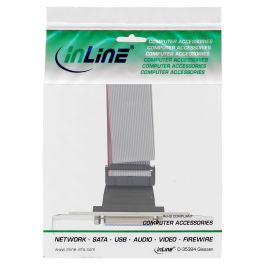 InLine Cable de extensión para puerto paralelo externo, 34 cm/0.34 m, color plata, 33225B