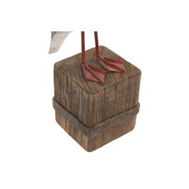 DKD Home Decor Figura Decorativa Gaviota Blanco Natural Paulownia Metal 17 x 34 x 9.5 cm (4 Unidades)