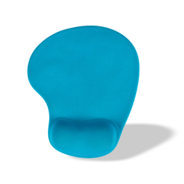 Q-connect Alfombrilla para Ratón con Reposamuñecas de Gel Color Turquesa 190x230x20 mm