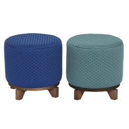 DKD Home Decor Reposapiés Atlantico Viridian (Verde Azulado) Azul Marino Poliéster Madera 30 x 30 x 30 cm (2 Unidades) Precio: 58.88999941. SKU: B1973TYNQP