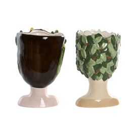Macetero Tropical DKD Home Decor Verde 18 x 29 x 19 cm (4 Unidades) Macetero Tropical DKD Home Decor Verde 18 x 29 x 19 cm (4 Unidades)