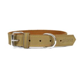 Gloria Collar Oasis para Perro de Piel Nobuck Verde Doble Capa Reforzado y Duradero 70 cm x 30 mm
