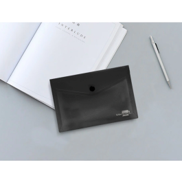 Liderpapel Dossier Carpeta Broche Polipropileno DIN A7 Negro Opaco Resistente 180 micras
