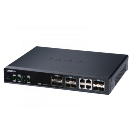 QNAP QSW-M1204-4C switch Gestionado 10G Ethernet (100/1000/10000) Negro