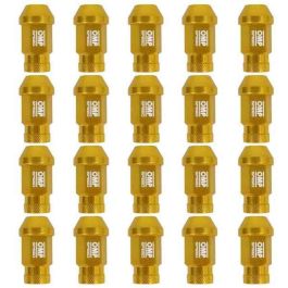 Set Tuercas OMP 7075 40 mm M14 x 1,50 20 uds Oro Set Tuercas OMP 7075 40 mm M14 x 1,50 20 uds Oro