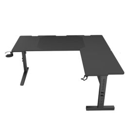 GENESIS NDS-2295 Escritorio Gaming Holm Modular Corner Negro, Ajustable en Altura 70-90cm, Iluminación LED RGB, Ergonómico