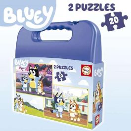 Puzzle 2x20 piezas bluey en maletin Puzzle 2x20 piezas bluey en maletin
