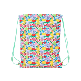 Bolsa Mochila con Cuerdas Dora Turquesa 26 x 34 x 1 cm