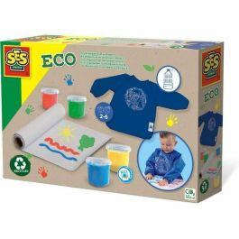 SES Creative Kit de Pintura de Dedos ECO 100% Reciclado con Delantal y Papel - Diferentes Colores, Anti-Manchas para Niños Precio: 39.49999988. SKU: B193SYYKYC