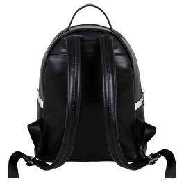 Wednesday Miércoles Mochila Casual Varsity Negro 6L Urbana con Compartimento y Bolsillos Laterales
